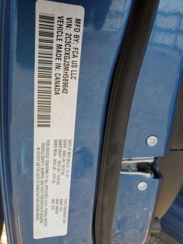 2C3CDXGJ3MH589642 - 2021 DODGE CHARGER SC BLUE photo 10