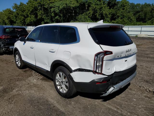 5XYP24HC6NG239536 - 2022 KIA TELLURIDE WHITE photo 3