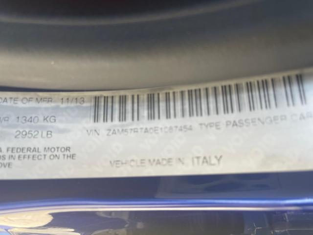 ZAM57RTA0E1087454 - 2014 MASERATI GHIBLI S BLUE photo 10