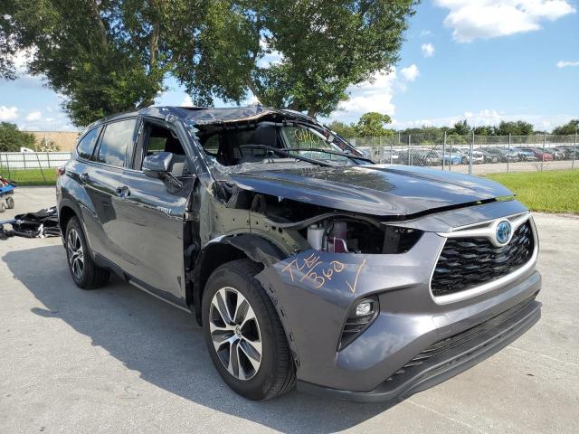 5TDGARAH7MS007809 - 2021 TOYOTA HIGHLANDER GRAY photo 1