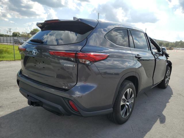 5TDGARAH7MS007809 - 2021 TOYOTA HIGHLANDER GRAY photo 4