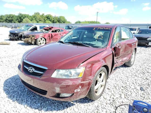 5NPEU46F57H205274 - 2007 HYUNDAI SONATA SE MAROON photo 2