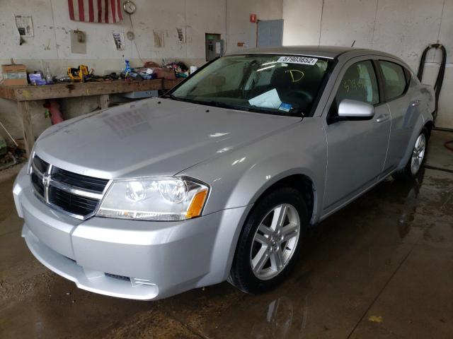 1B3CC1FB7AN205100 - 2010 DODGE AVENGER EX SILVER photo 2