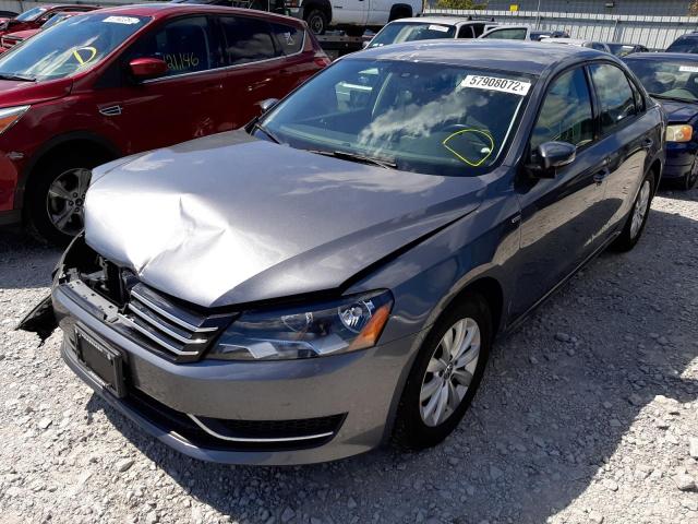 1VWAT7A33FC004657 - 2015 VOLKSWAGEN PASSAT S GRAY photo 2