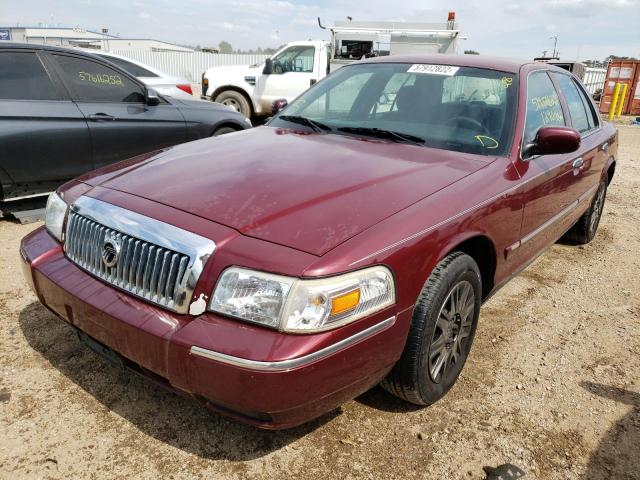 2MEFM74V37X623944 - 2007 MERCURY GRAND MARQ MAROON photo 2