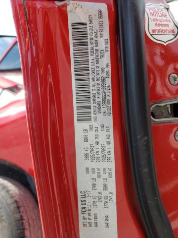 1C6RR6GG0HS650862 - 2017 RAM 1500 SLT RED photo 10