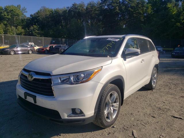 5TDDKRFH9GS354359 - 2016 TOYOTA HIGHLANDER WHITE photo 2