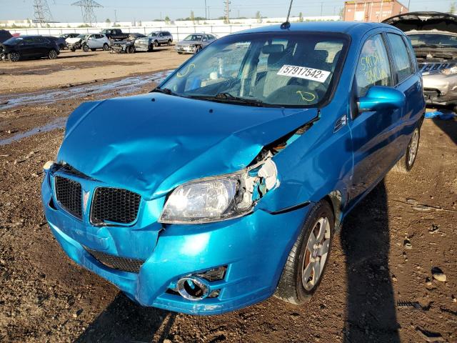 KL2TD66E99B667080 - 2009 PONTIAC G3 BLUE photo 2