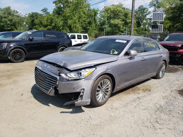 KMHG54JH5JU046652 - 2018 GENESIS G90 ULTIMA GRAY photo 2