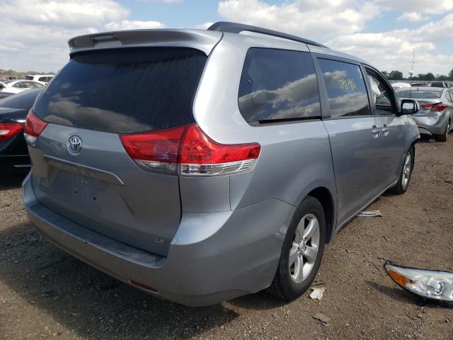 5TDKK3DC8DS375100 - 2013 TOYOTA SIENNA LE GRAY photo 4