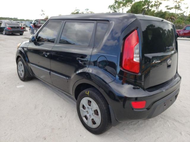 KNDJT2A52D7607130 - 2013 KIA SOUL BLACK photo 3