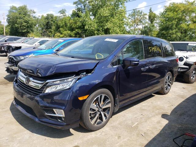 5FNRL6H99LB039874 - 2020 HONDA ODYSSEY EL BLUE photo 2