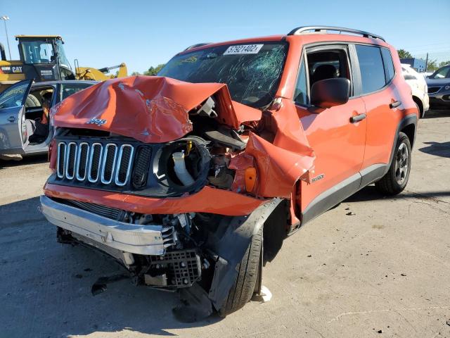 ZACCJBAB6HPG26230 - 2017 JEEP RENEGADE S ORANGE photo 2