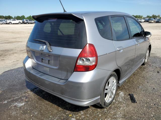 JHMGD38627S028165 - 2007 HONDA FIT S SILVER photo 4