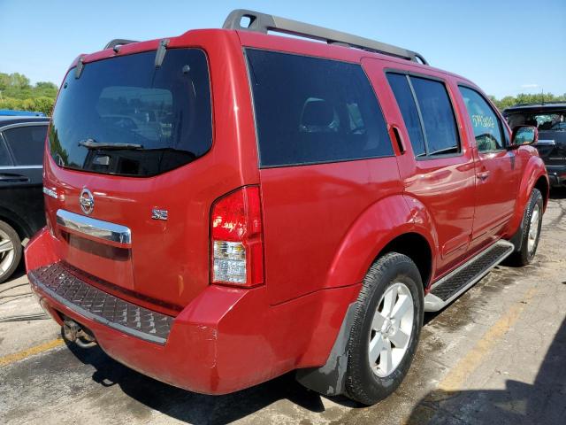 5N1AR18B08C641340 - 2008 NISSAN PATHFINDER RED photo 4