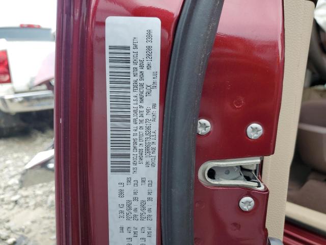 1C6RR6GT9JS206172 - 2018 RAM 1500 SLT BURGUNDY photo 10