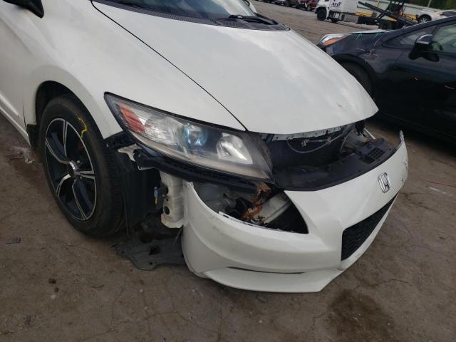 JHMZF1D44DS000181 - 2013 HONDA CR-Z WHITE photo 9