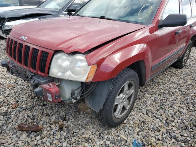 1J4GR48KX6C113263 - 2006 JEEP GRAND CHER BURGUNDY photo 10