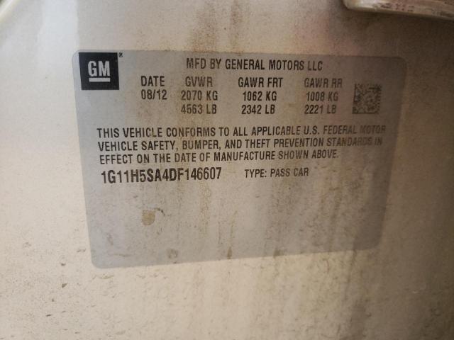 1G11H5SA4DF146607 - 2013 CHEVROLET MALIBU LTZ 棕色 照片 10