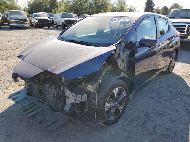 1N4AZ1CP2LC307302 - 2020 NISSAN LEAF SV BLUE photo 2