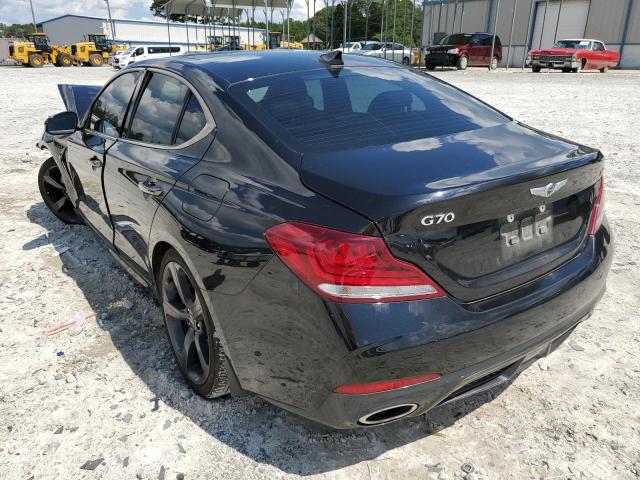 KMTG34LE3KU019272 - 2019 GENESIS G70 PRESTI BLACK photo 3