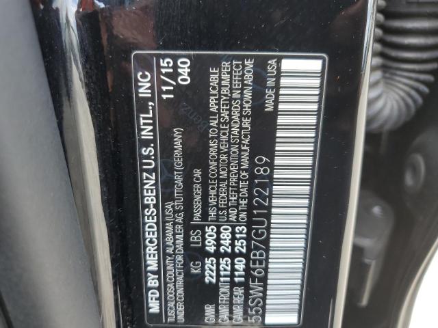 55SWF6EB7GU122189 - 2016 MERCEDES-BENZ C 450 4MAT BLACK photo 10