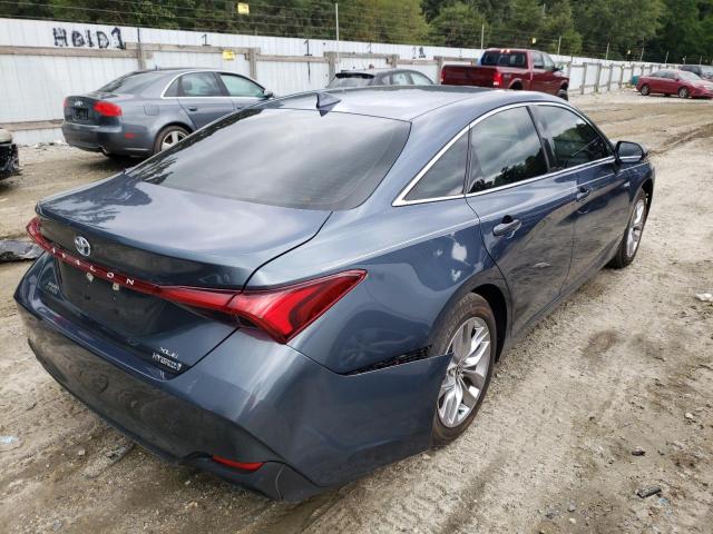 4T1AA1AB0MU008603 - 2021 TOYOTA AVALON XLE BLUE photo 4