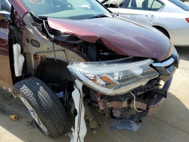 5J6RM4H90GL096821 - 2016 HONDA CR-V TOURI BURGUNDY photo 9