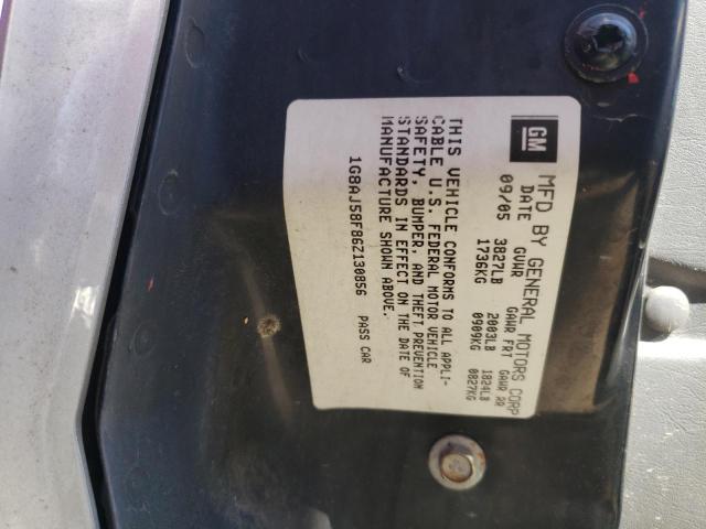 1G8AJ58F86Z130856 - 2006 SATURN ION LEVEL SILVER photo 10