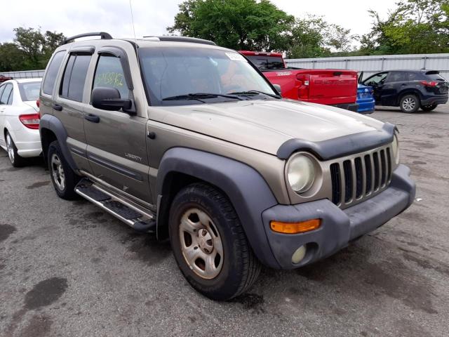 1J4GL48K14W280334 - 2004 JEEP LIBERTY TAN photo 1