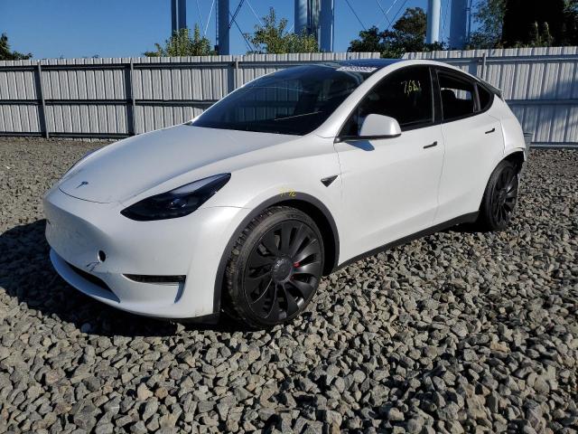 7SAYGDEF7NF372286 - 2022 TESLA MODEL Y Белый фото 2