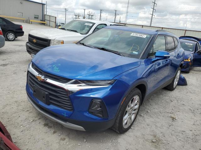 3GNKBDRS9KS588708 - 2019 CHEVROLET BLAZER 3LT BLUE photo 2