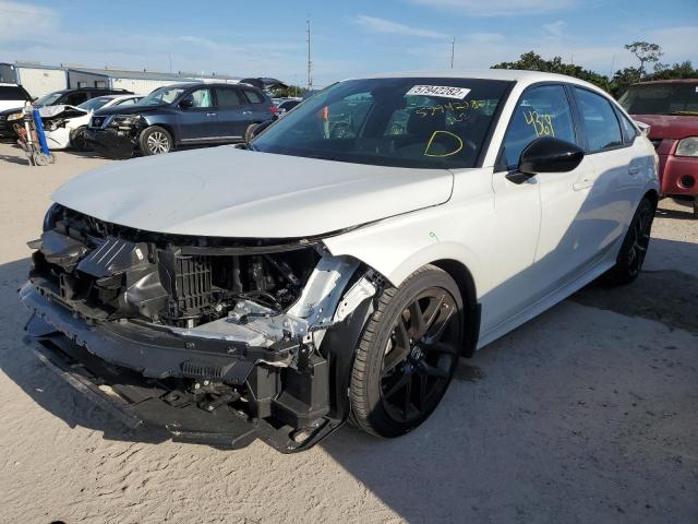 2HGFE2F53NH562537 - 2022 HONDA CIVIC SPOR WHITE photo 2