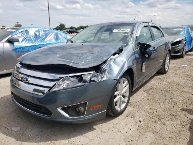 3FAHP0JA1CR301053 - 2012 FORD FUSION SEL BLUE photo 2