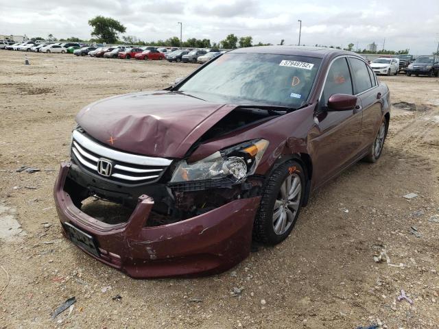 1HGCP2F73BA150756 - 2011 HONDA ACCORD EX MAROON photo 2