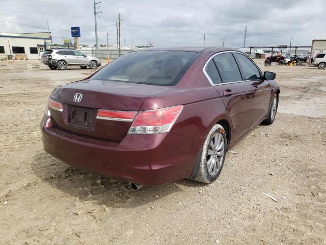 1HGCP2F73BA150756 - 2011 HONDA ACCORD EX MAROON photo 4