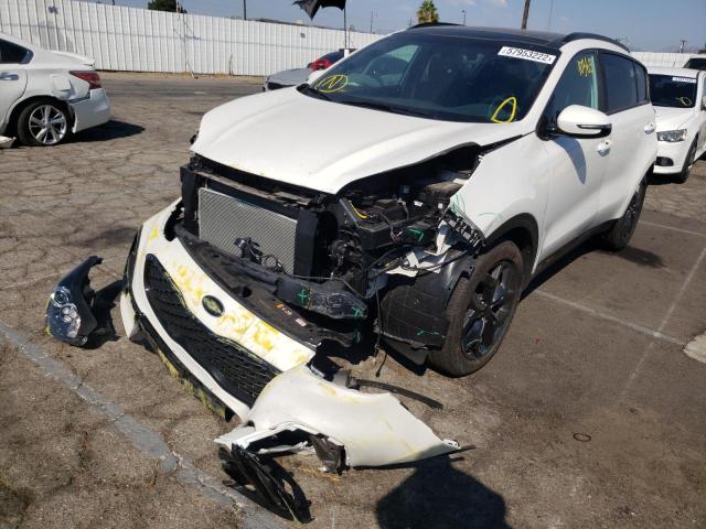 KNDP63AC1M7940800 - 2021 KIA SPORTAGE S WHITE photo 2