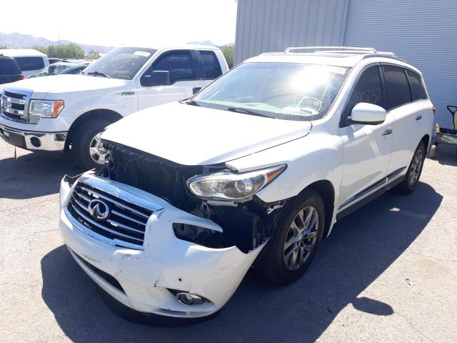 5N1AL0MM1DC338824 - 2013 INFINITI JX35 WHITE photo 2