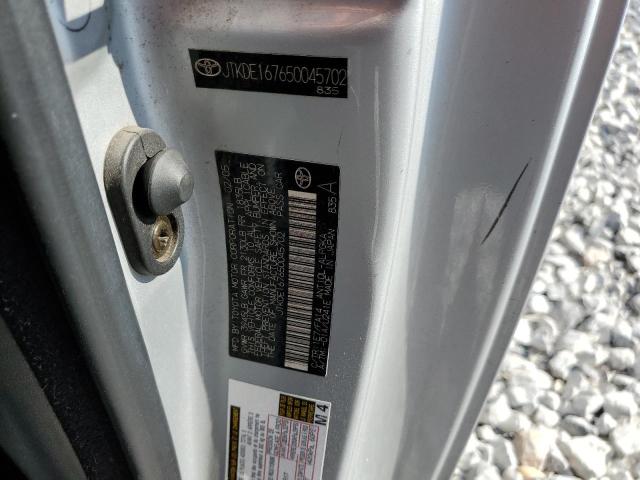 JTKDE167650045702 - 2005 TOYOTA SCION TC ვერცხლისფერი ფოტო 10