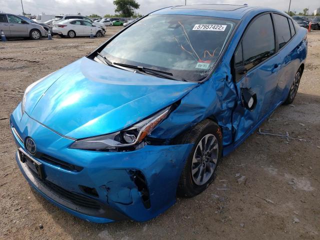 JTDKAMFU6M3142395 - 2021 TOYOTA PRIUS SPEC BLUE photo 2