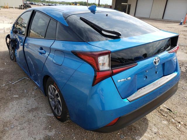 JTDKAMFU6M3142395 - 2021 TOYOTA PRIUS SPEC BLUE photo 3