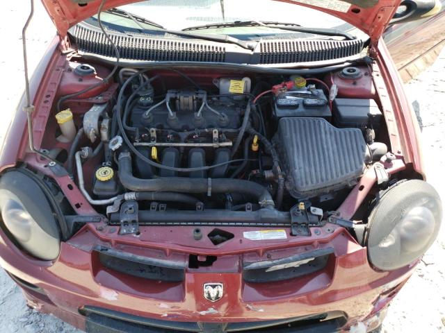 1B3ES56C05D129906 - 2005 DODGE NEON SRT RED photo 7