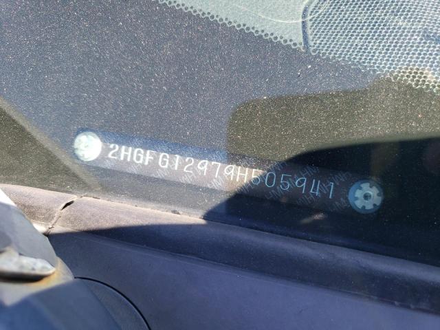 2HGFG12979H505941 - 2009 HONDA CIVIC EXL 黑色 照片 10