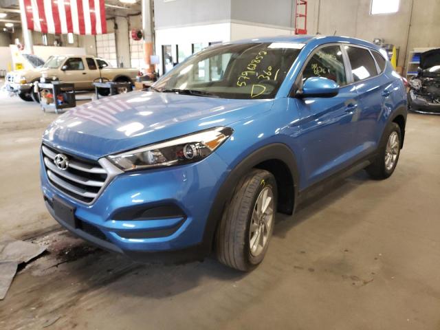 KM8J2CA49JU641302 - 2018 HYUNDAI TUCSON SE BLUE photo 2