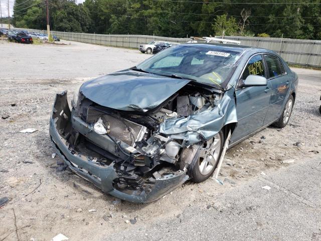 1G1ZH57B294212496 - 2009 CHEVROLET MALIBU 1LT TEAL photo 2