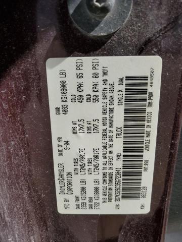 3D7KS28C35G723041 - 2005 DODGE RAM 2500 S Կարմիր լուսանկար 10