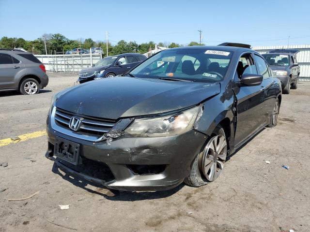 1HGCR2F38EA210736 - 2014 HONDA ACCORD LX GRAY photo 2