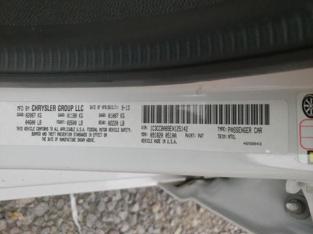 1C3CCBAB9EN125142 - 2014 CHRYSLER 200 LX WHITE photo 10