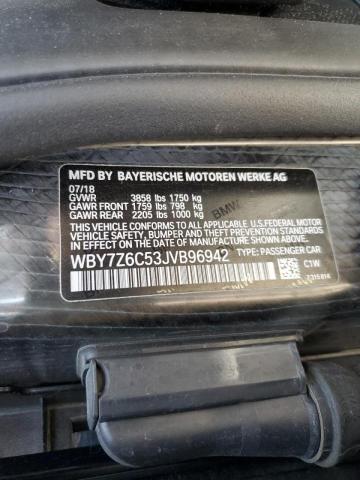 WBY7Z6C53JVB96942 - 2018 BMW I3 S BEV BLACK photo 10