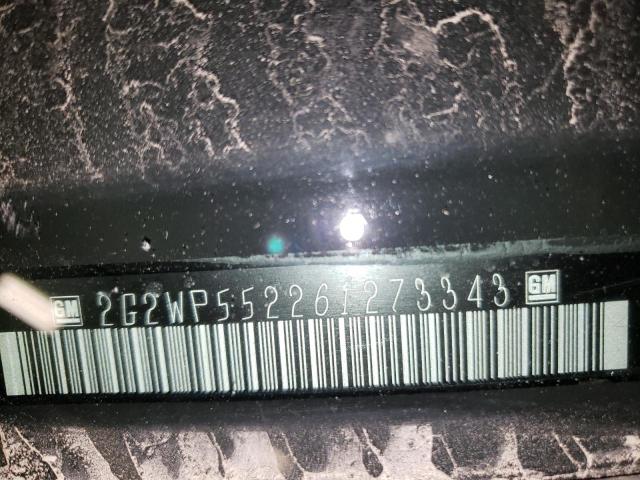 2G2WP552261273343 - 2006 PONTIAC GRAND PRIX Қара фото 10